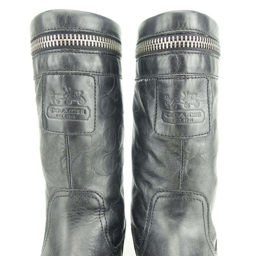 COACH Women Vinni Riding Boots 10" Size 6 B Leather A7567 - Picture 9 of 10
